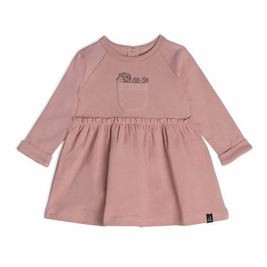 Deux Par Deux Organic Cotton Dress And Leggings Set Printed Small Flowers - Image 4