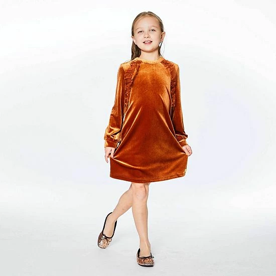 Deux Par Deux Long Sleeve Dress With Frill Ocher Deux Par Deux Long Sleeve Dress With Frill Ocher -Deux par Deux Shop unnamed file 90
