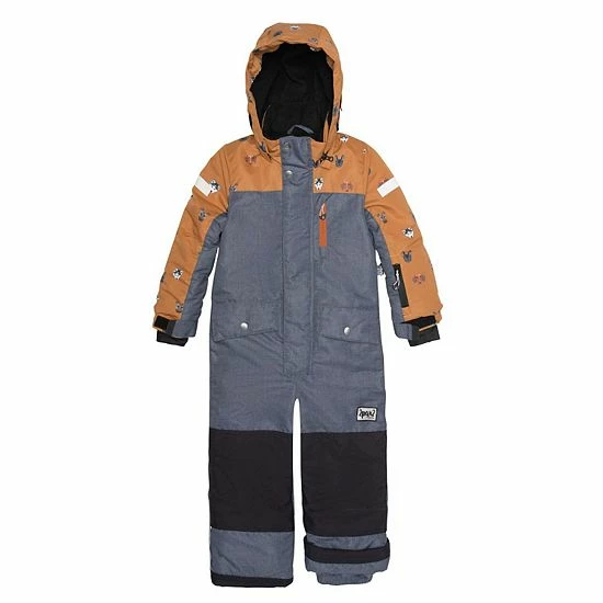 Deux Par Deux One Piece Snowsuit Printed Little Dogs