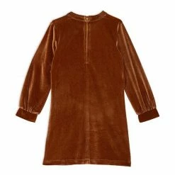 Deux Par Deux Long Sleeve Dress With Frill Ocher 5 Deux Par Deux Long Sleeve Dress With Frill Ocher -Deux par Deux Shop unnamed file 92