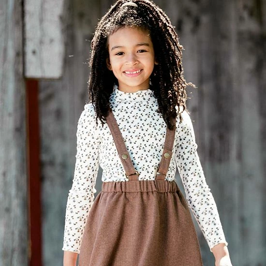 Deux Par Deux Mock Neck Long Sleeve Rib Top - Image 2