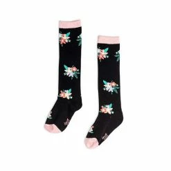 Deux Par Deux Flower Printed Socks